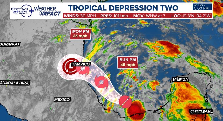 NHC tracking tropical depression 2 as of 5pm. Would become Tropical Storm Barry. Any bag tags to collect near Tampico?