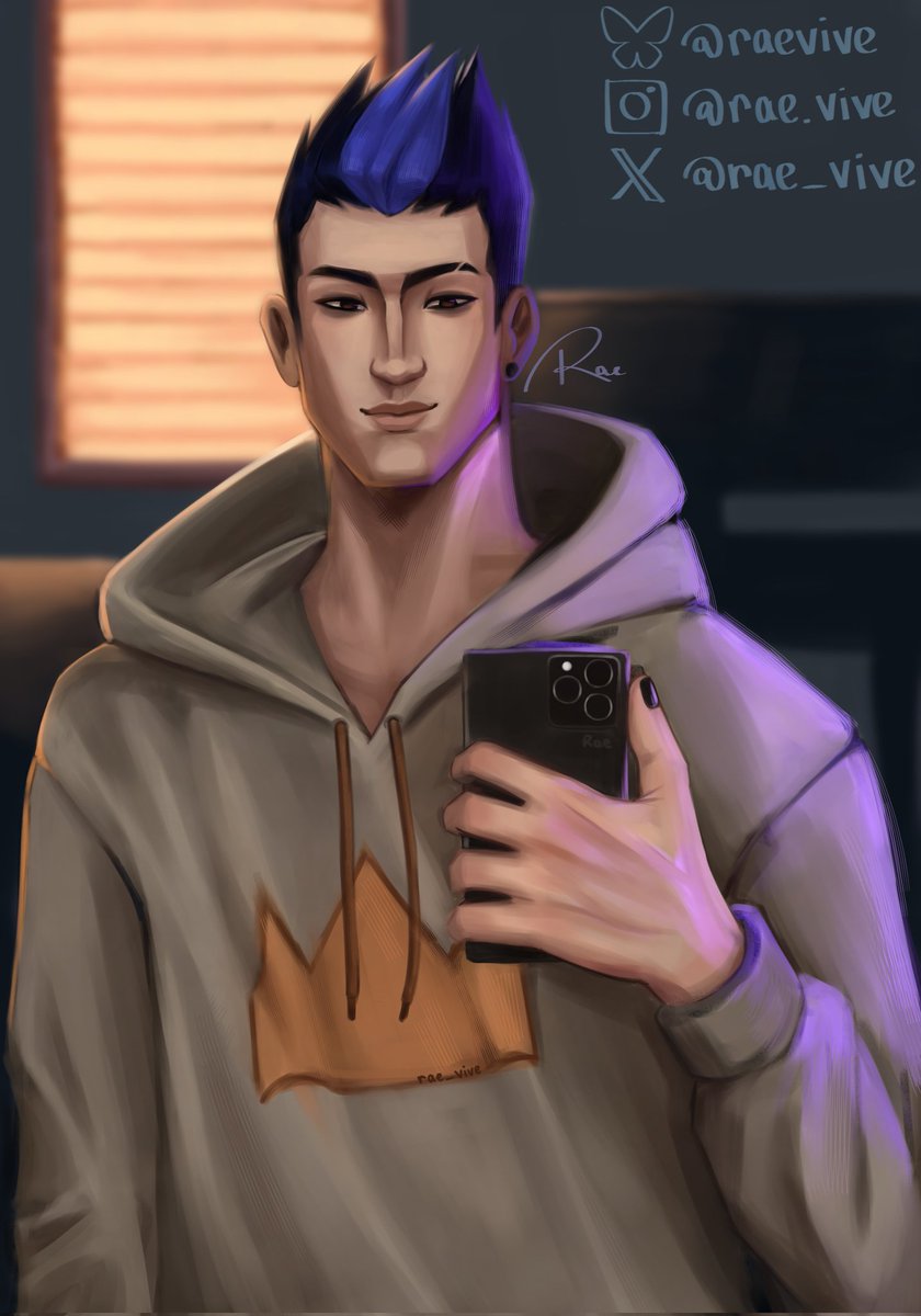 rae_vive's tweet image. He sent this to phoenix after he stole his hoodie #Yoru #VALORANT #VALORANTfanart #YoruNix