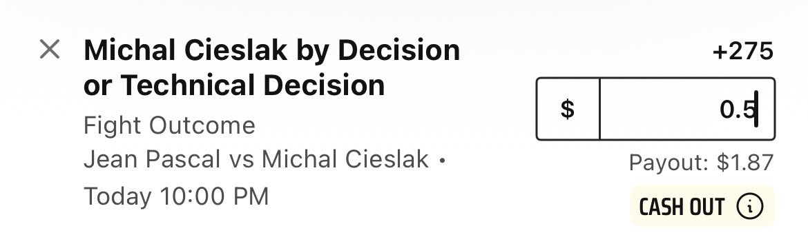 Michal Cieslak Dec +275 .50U

#PaulChavezJr