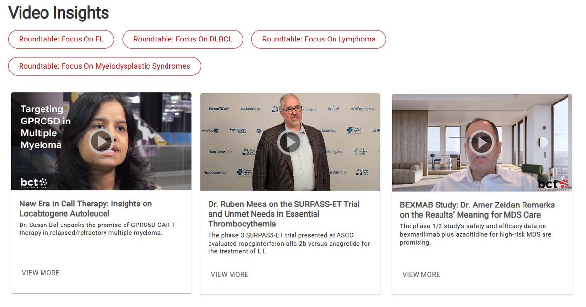 Blood Cancers Today (@blood_cancers) on Twitter photo This weekend, check out the latest interviews from #EHA2025 and #ASCO25 with <a href="/SusanBal9/">Susan Bal</a>, <a href="/mpdrc/">Ruben A. Mesa, MD</a>, <a href="/Dr_AmerZeidan/">Amer Zeidan MBBS,MHS عامر زيدان</a>, and many more!
➡️ buff.ly/0cUyjbH This weekend, check out the latest interviews from #EHA2025 and #ASCO25 with <a href="/SusanBal9/">Susan Bal</a>, <a href="/mpdrc/">Ruben A. Mesa, MD</a>, <a href="/Dr_AmerZeidan/">Amer Zeidan MBBS,MHS عامر زيدان</a>, and many more!
➡️ buff.ly/0cUyjbH