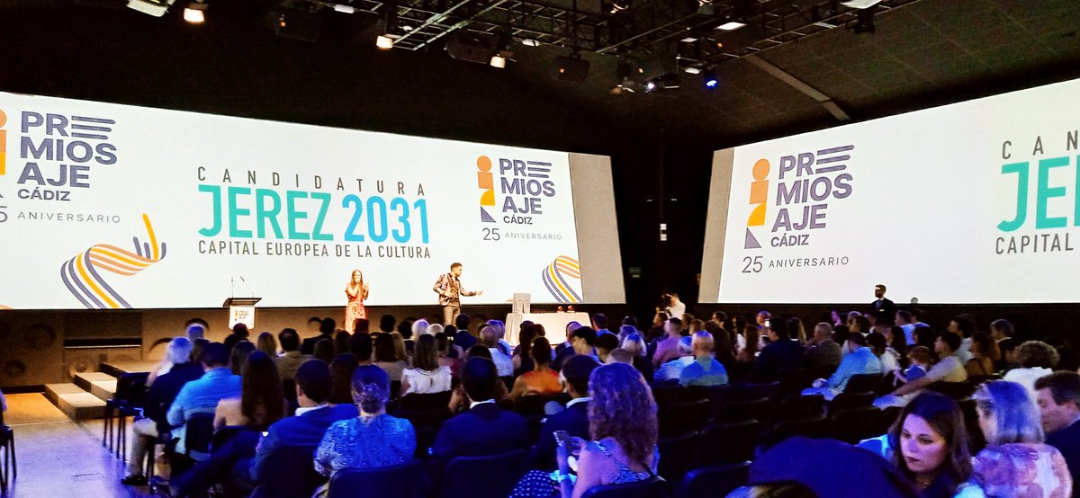 Premios <a href="/ajecadiz/">AJE CÁDIZ</a> y 25 aniversario. Enhorabuena a finalistas y premiad@s 👌🔝🏛️🎬🌳🕰️🥂 📌#Jerez #Cadiz <a href="/CamaraJerez/">Cámara Oficial de Comercio de Jerez</a> <a href="/ceccadiz/">CEC</a> <a href="/ciudadjerez/">Ayuntamiento de Jerez</a> <a href="/SCB_FEMP/">Spain Convention Bureau</a>