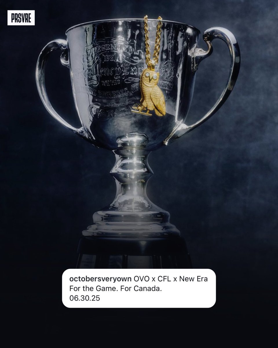 CFL fans have been wanting this for YEARS 👀🦉

Seems like the CFL (who’s already in the midst of a multi-year partnership with New Era) is finally doing a collab with OVO.