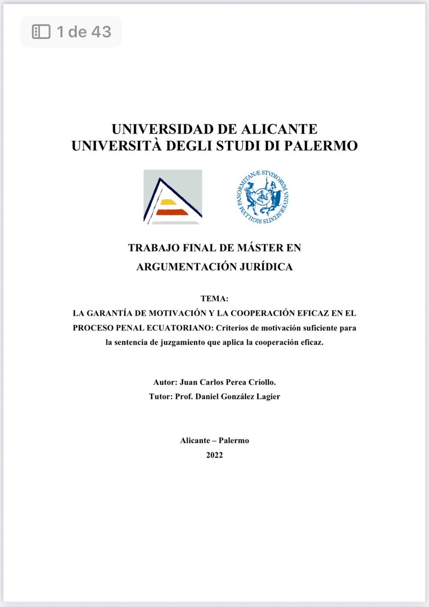 JCPC_593's tweet image. 🧵 DOS TRABAJOS. Un mensaje:

📍Garantizar decisiones penales correctas cuando se aplica la cooperación eficaz en Ecuador.

Abro hilo con mis dos investigaciones de máster que se complementan y dialogan entre sí.

Lee y compártelo si crees en la justicia con método. 👇…
