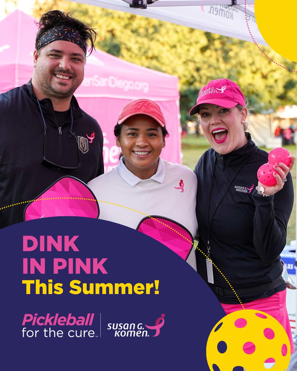 Summer is here—and it's time to dink in pink! Whether you're hitting the court solo or rallying your crew, join Pickleball for the Cure!
 
 🔗 Sign up today and show breast cancer it picked the wrong opponent: bit.ly/44bjYOz