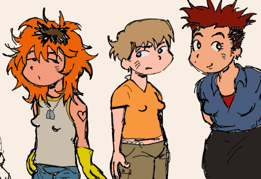 wip might do artfight this year so was trying to do some more brmbrm refs...... my old skrunklies...............