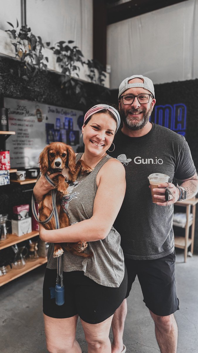 iamwix's tweet image. Nice morning out with the wifey @LeahRNowicki getting some cold
Brew and a pup cup for Theo 🐶