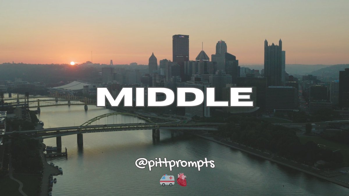 pittprompts's tweet image. word prompt 54 → middle