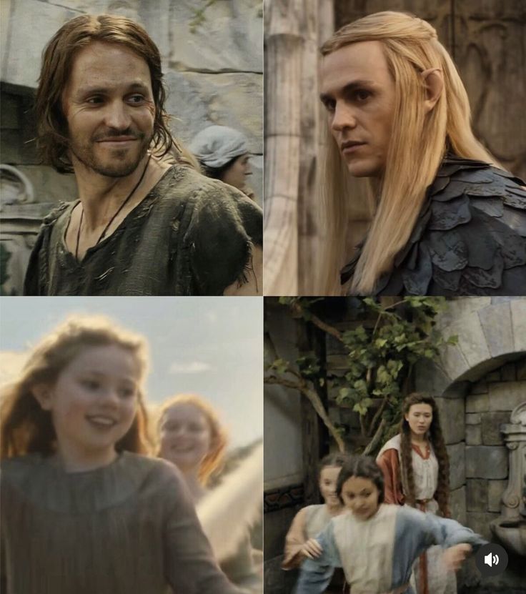 salvamikaelson's tweet image. Sauron recreated his memory of Númenor, only now with little blonde elf girls, who look like Galadriel, what a sick guy.