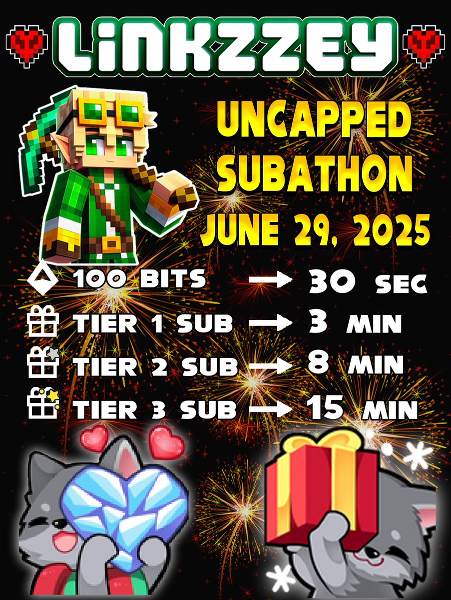 Tomorrow marks our 3 annual Subathon! Hope to you all there! going to be lots of games and tons of fun!