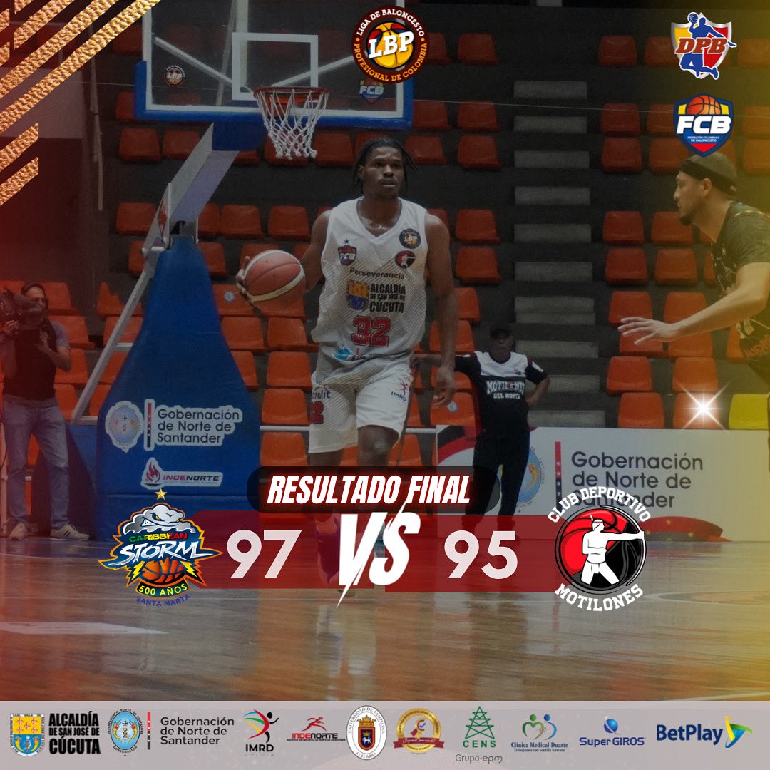 Así termina el marcador después de un partidazo contra Caribbean Storms en el tristemente nos despedimos de esta liga que nos enseñó mucho. 

Gracias a todos por apoyarnos 🏀

#MotilonesDelNorte