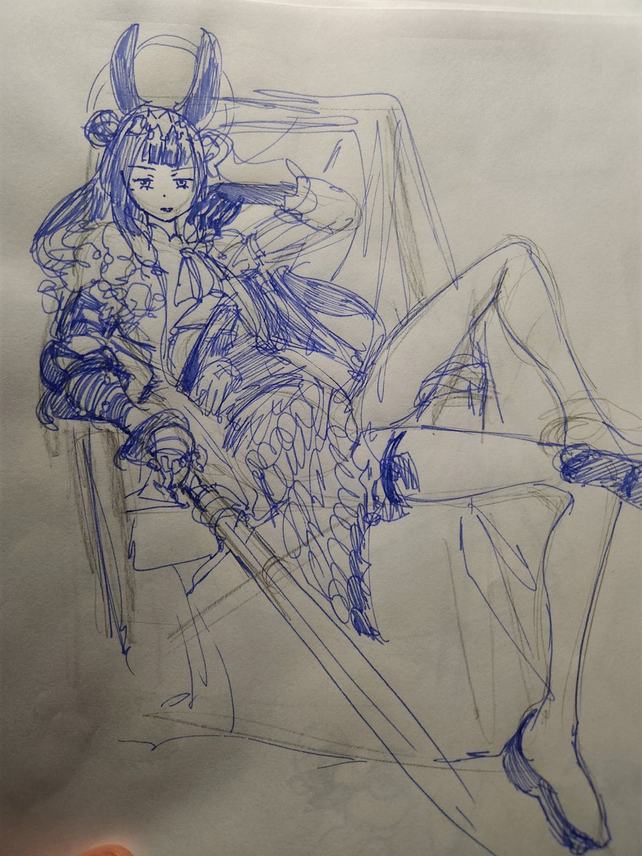 ProtoMike2's tweet image. This was the initial idea for the Ina drawing from last time.
I will draw new stuff as soon as my goons finish tearing up fedex