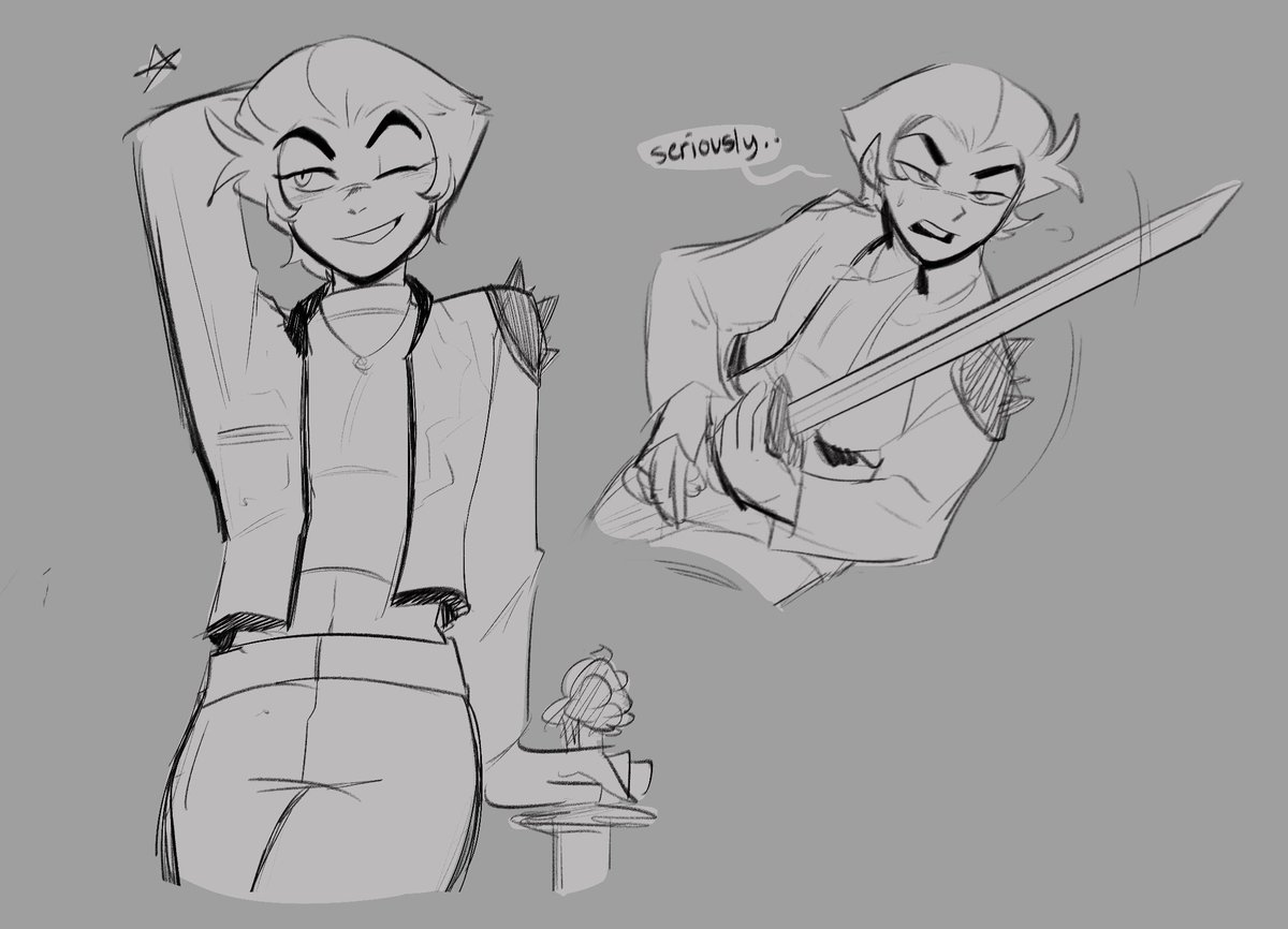 levtuves's tweet image. Lucifer as an ashamed demon hunter? well ✨