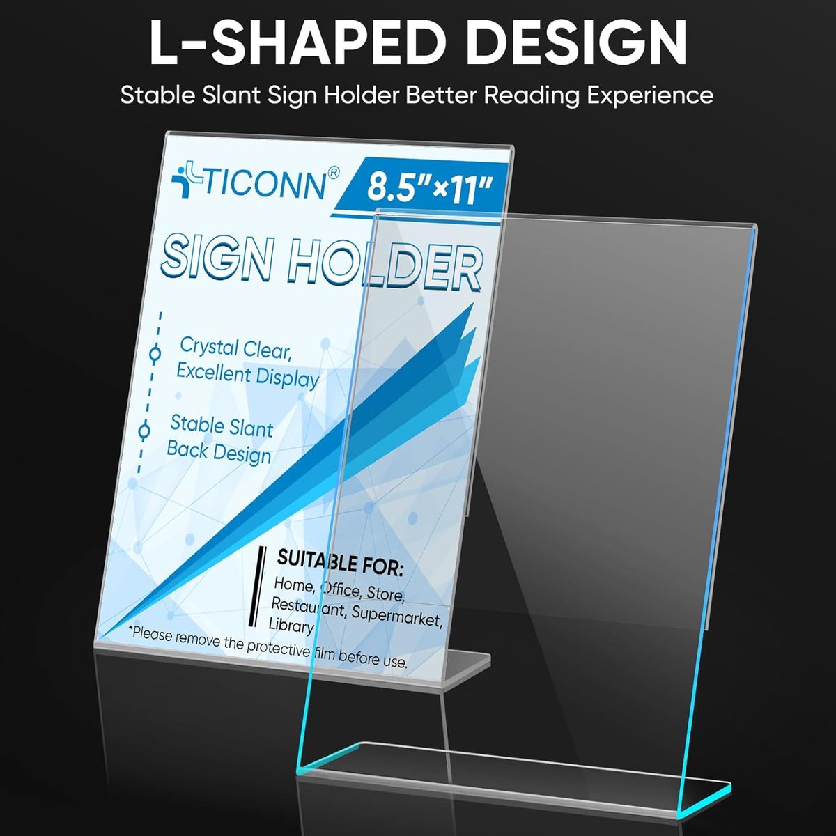 gadget74824's tweet image. TICONN 8.5 x 11 Acrylic Sign Holder, L Shape Clear Sign Stand for Displaying for $12.74

sovrn.co/7luq6tr

#Displaying #Shape