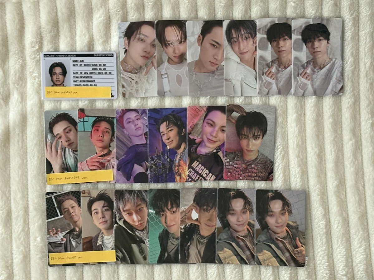 SEVENTEEN セブチ HAPPY BURSTDAY 特典 トレカ 交換 DAREDEVIL盤 封入 MAKESTAR Weverse ユニバ HMV タワレコ TSUTAYA 会場限定 

譲：1.2枚目
求：未所持エスクプス ((固ツイ 過去〇

📮郵送（同日発送）
纏めて優先
ALT🈶

お断り▶︎♡
お気軽にお声掛けください！

#SEVENTEEN交換