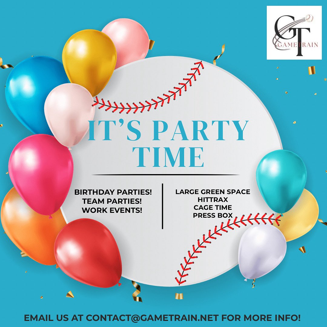 GameTrain (@train4yourgame) on Twitter photo Does your child have a birthday coming up? 🥳Did your team end their season and you want a place to celebrate? ⚾️🥎Do you want to build your rapport with your team at work? 🤝Game Train can facilitate an event for all of the above! Email us at contact@gametrain.net for more info! Does your child have a birthday coming up? 🥳Did your team end their season and you want a place to celebrate? ⚾️🥎Do you want to build your rapport with your team at work? 🤝Game Train can facilitate an event for all of the above! Email us at contact@gametrain.net for more info!