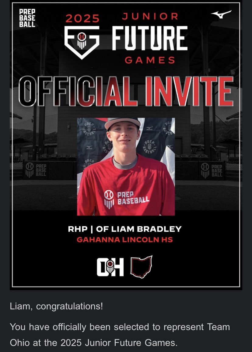 Liam Bradley (@liambradley2029) on Twitter photo Canโt wait to represent team Ohio! <a href="/PrepBaseballOH/">Prep Baseball Ohio</a> <a href="/weldyprep/">Kyle Weldon</a> thank you for the opportunity. <a href="/BJEBaseball/">Bo Jackson Elite Baseball</a> <a href="/GahannaBaseball/">Gahanna Baseball</a> Canโt wait to represent team Ohio! <a href="/PrepBaseballOH/">Prep Baseball Ohio</a> <a href="/weldyprep/">Kyle Weldon</a> thank you for the opportunity. <a href="/BJEBaseball/">Bo Jackson Elite Baseball</a> <a href="/GahannaBaseball/">Gahanna Baseball</a>