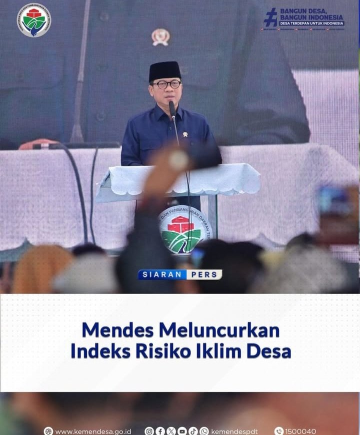 Mendes Meluncurkan Indeks Risiko Iklim Desa