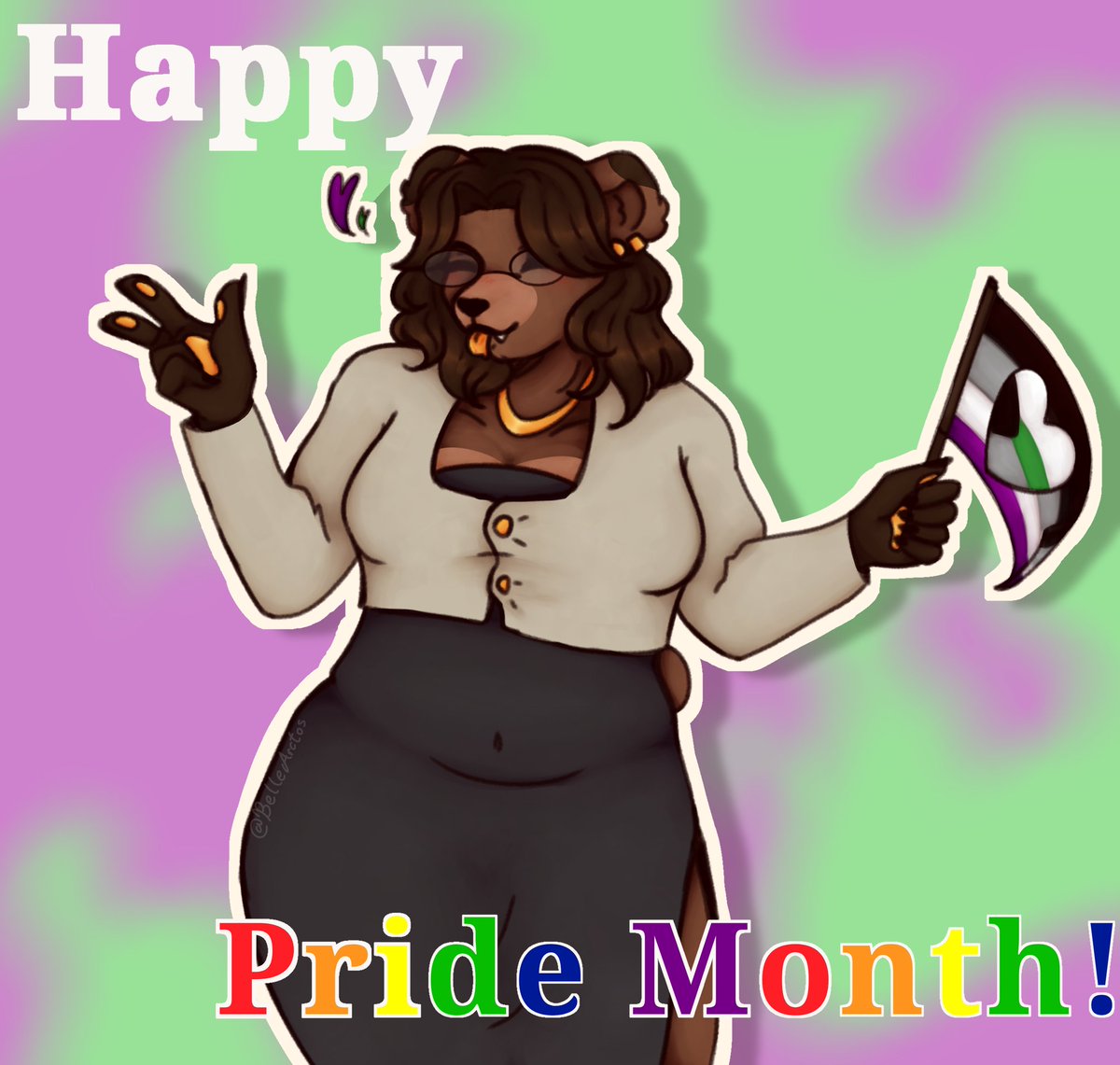 bellearctos's tweet photo. HAPPY PRIDE MONTH!!! 
#happypridemonth🌈 #furryartist https://t.co/eMhZJWAlBu