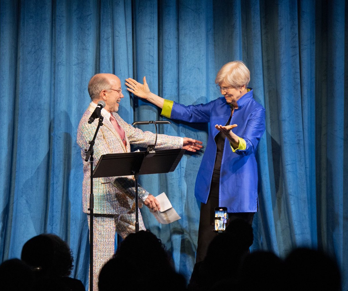 Wendy Perron (@wperrondancemag) on Twitter photo There's nothing better than to see one of the few politicians with integrity <a href="/EWarrenSen/">U.S. Senator Elizabeth Warren (parody)</a> presenting an award to the great dance archivist Norton Owen. This was at the <a href="/JacobsPillow/">Jacob's Pillow Dance Festival</a> gala last week. Two heroes. There's nothing better than to see one of the few politicians with integrity <a href="/EWarrenSen/">U.S. Senator Elizabeth Warren (parody)</a> presenting an award to the great dance archivist Norton Owen. This was at the <a href="/JacobsPillow/">Jacob's Pillow Dance Festival</a> gala last week. Two heroes.