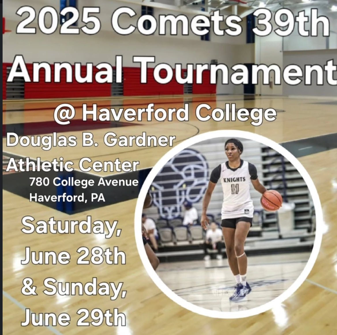 9:40am vs Comets R
2:20pm vs. Comets G
Sunday, June 29th