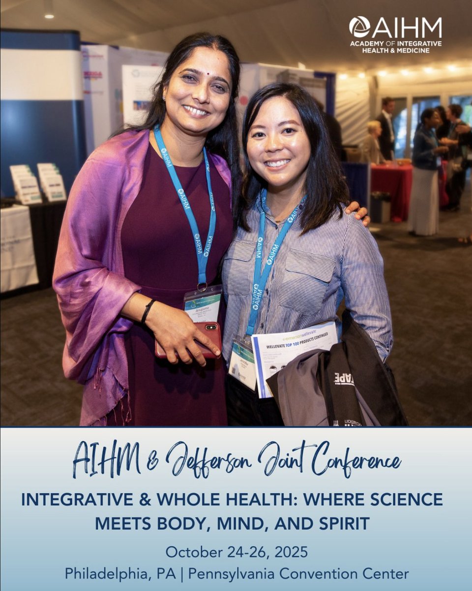 Grab your ticket for the AIHM 2025 Conference: Integrative &amp; Whole Health - Where Science Meets Body, Mind &amp; Spirit!⁠

📍 Philadelphia | Oct. 24-26⁠
🔗 Early-bird rates now available: aihm.pulse.ly/gwiqjroxb2

#aihm #aihm2025conference #integrativemedicine #integrativehealth