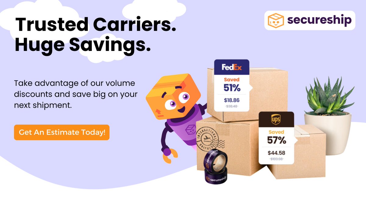 Secure your shipments with trusted carriers in #Canada and enjoy massive savings! 

Take full advantage of our volume discounts to cut costs on your next shipment. 

Don't miss out on big savings with Secureship.ca! ✨ 

#ShippingSavings