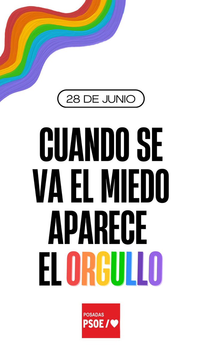 🗓️28 de Junio 
🌈DÍA INTERNACIONAL DEL ORGULLO LGTBI