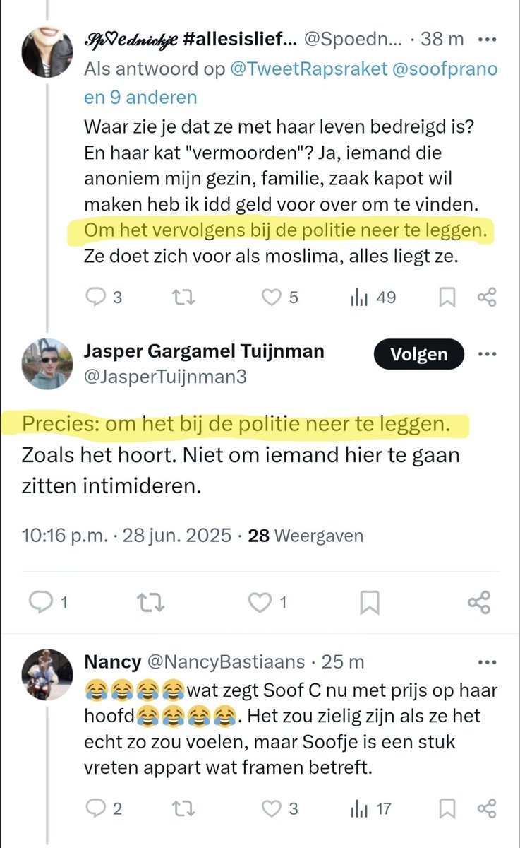 soofprano's tweet image. We wiLlen SofiA&apos;s geGevens oM biJ De poliTie Neer tE leGgen

🤥🤥