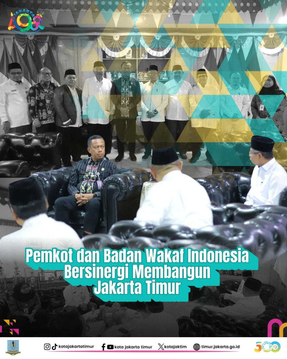 kotajaktim's tweet image. #SobatJaktim! Walikota Jakarta Timur, Munjirin, menerima audiensi Badan Wakaf Indonesia (BWI), di Ruang Tamu Walikota, Kantor Walikota Jakarta Timur. (26/6/2025).

➡timur.jakarta.go.id/foto/4002

#jakartatimur #Audiensi #BWI #BadanWakafIndonesia #jakarta498 #jakarta500