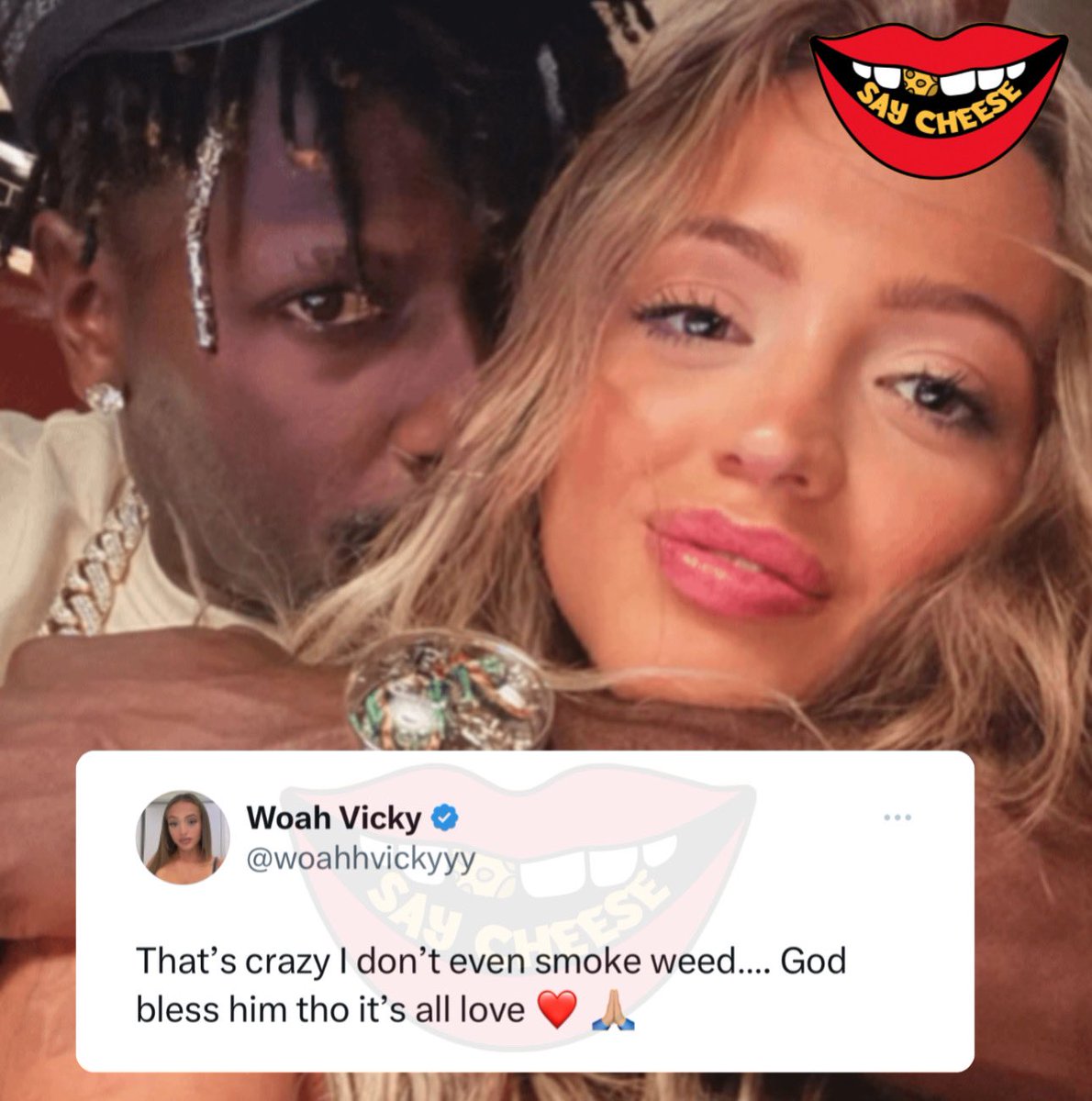 SaycheeseDGTL's tweet image. Woah Vicky responds to Antonio Brown: “I don’t even smoke weed”