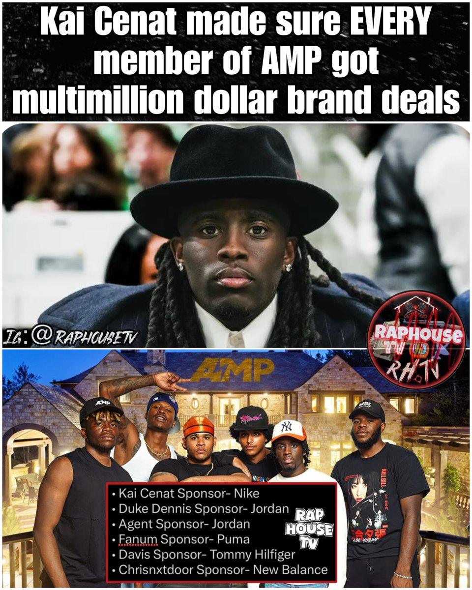 raphousetv2's tweet photo. Kai Cenat made sure EVERY member of AMP got multimillion dollar brand deals 😳 https://t.co/FmDxpUWaqL
