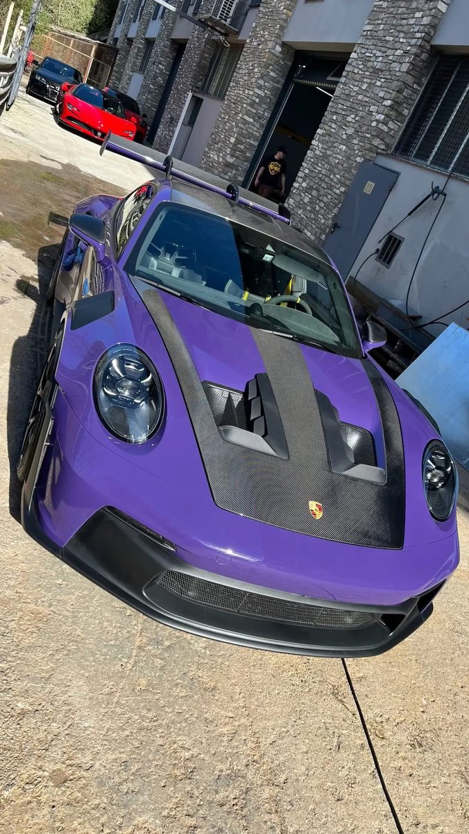 CarxZone's tweet photo. Purple Porsche GT3 RS Delivery 🛡️ https://t.co/jbVA4oIg1b