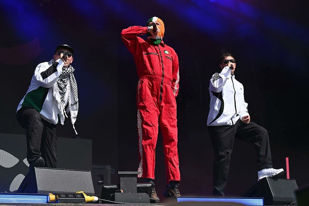 SuzyJourno's tweet photo. "One day it will be controversial for the people, bands &amp; celebrities who didn't speak out about Palestine. We will remember them &amp; so will history." 💯 #Kneecap #Glastonbury2025 https://t.co/SJXtqg5s62