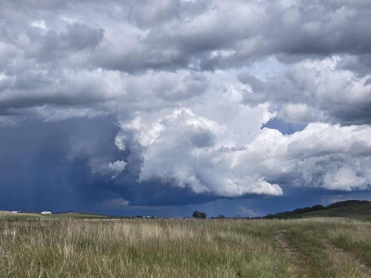 CrestaB1's tweet image. At the back of the storm from Longview looking towards okotoks and highriver #abstorm #localweather