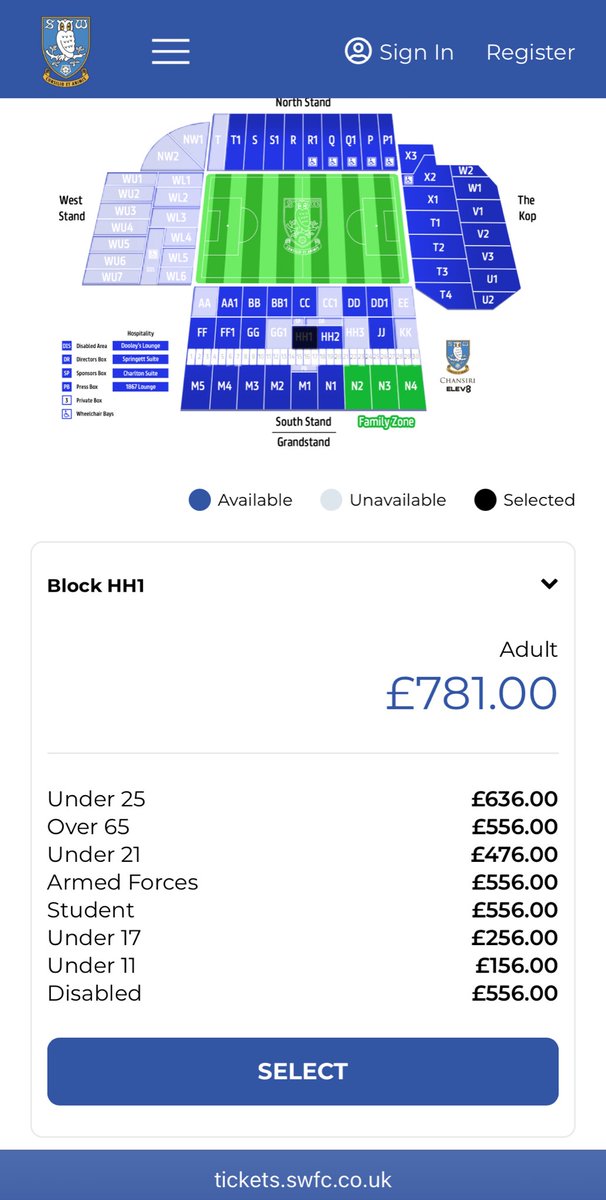 The current price for a ST at Hillsborough for this upcoming season. 

Yet,

The chairman hasn’t got a pot to piss in and won’t sell. 

Club under 3 embargo’s (1, unpaid wages for May, 2, unpaid HMRC, 3, transfer fee ban until 2027.)

Club has just warned players, coaches &amp; staff