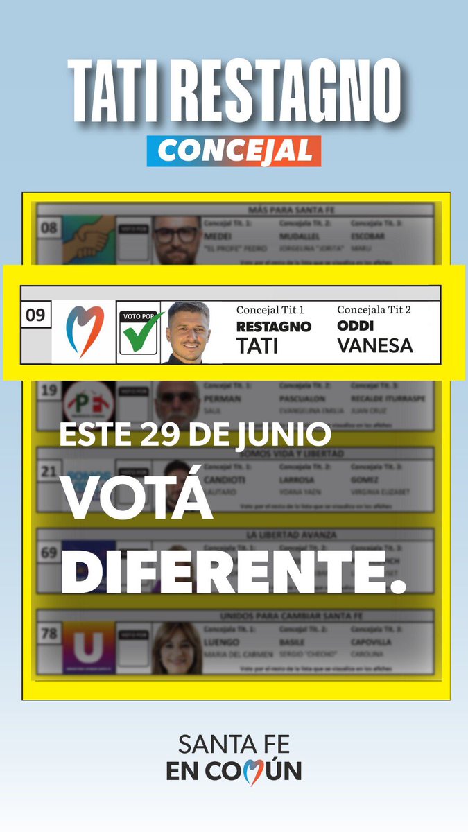 Es mañana, si entra <a href="/Tati_restagno/">Tati Restagno 🇦🇷</a> vamos a tener un mejor Concejo en Santa Fe