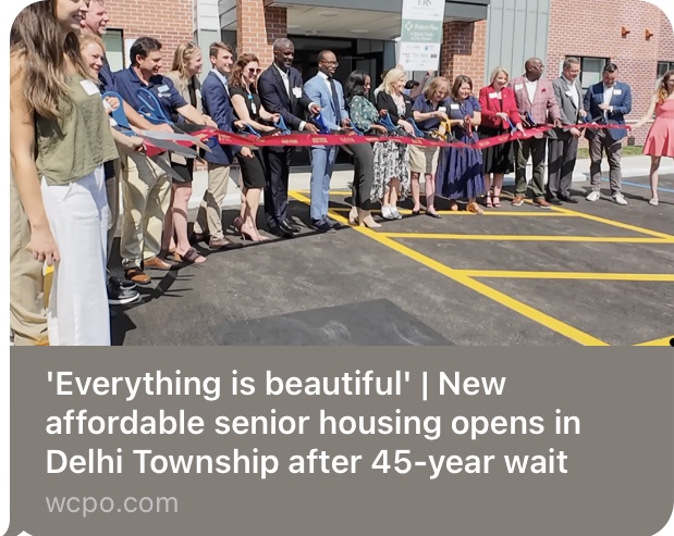 MikeOdioso's tweet image. Thank you Delhi Township Trustees, ERS and Urban Sites for the opportunity to join the Pedretti Place grand opening celebration!
Affordable senior apartments! 😀
wcpo.com/news/local-new…