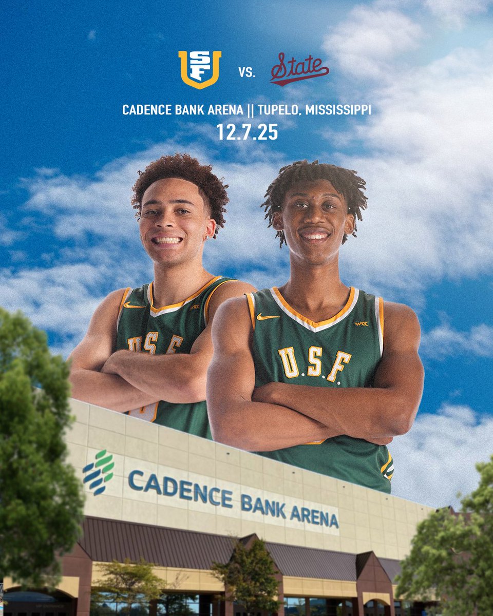 Heading down south 🐶

San Francisco is set to take on Mississippi State in a neutral site matchup in Tupelo on Sunday, Dec. 7!

📰Full Release: shorturl.at/WE7gj

#USFDons | #WCChoops