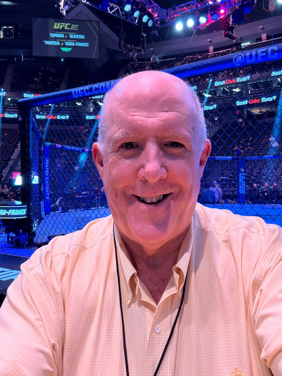 KevinI's tweet image. At @TMobileArena for the swan song #UFC317