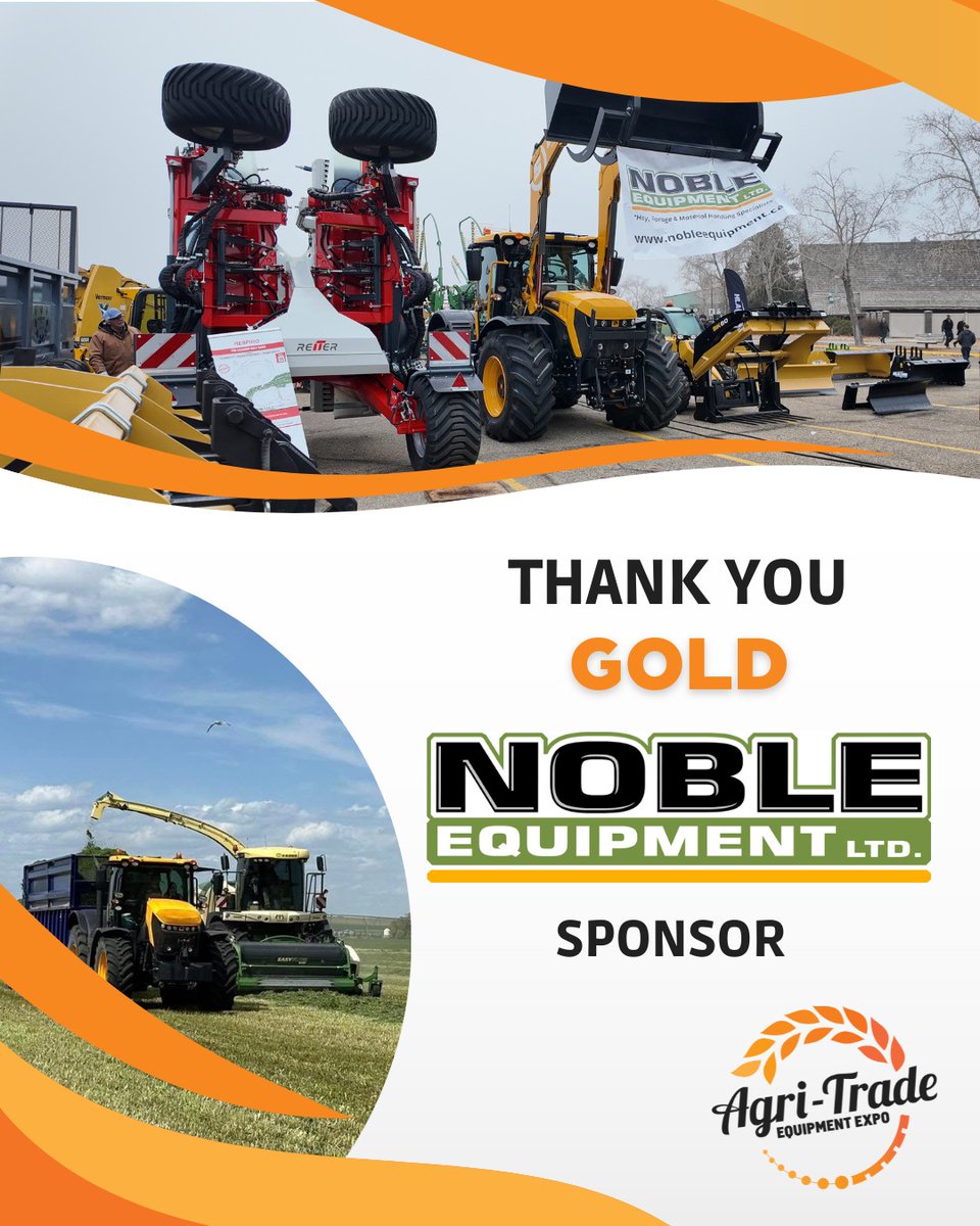 We’re proud to recognize Noble Equipment as a Gold Sponsor of #AgriTrade2025 as we bring the industry together this fall.

"Noble Equipment Ltd. is a full-service Agriculture equipment dealer with three locations across Alberta."