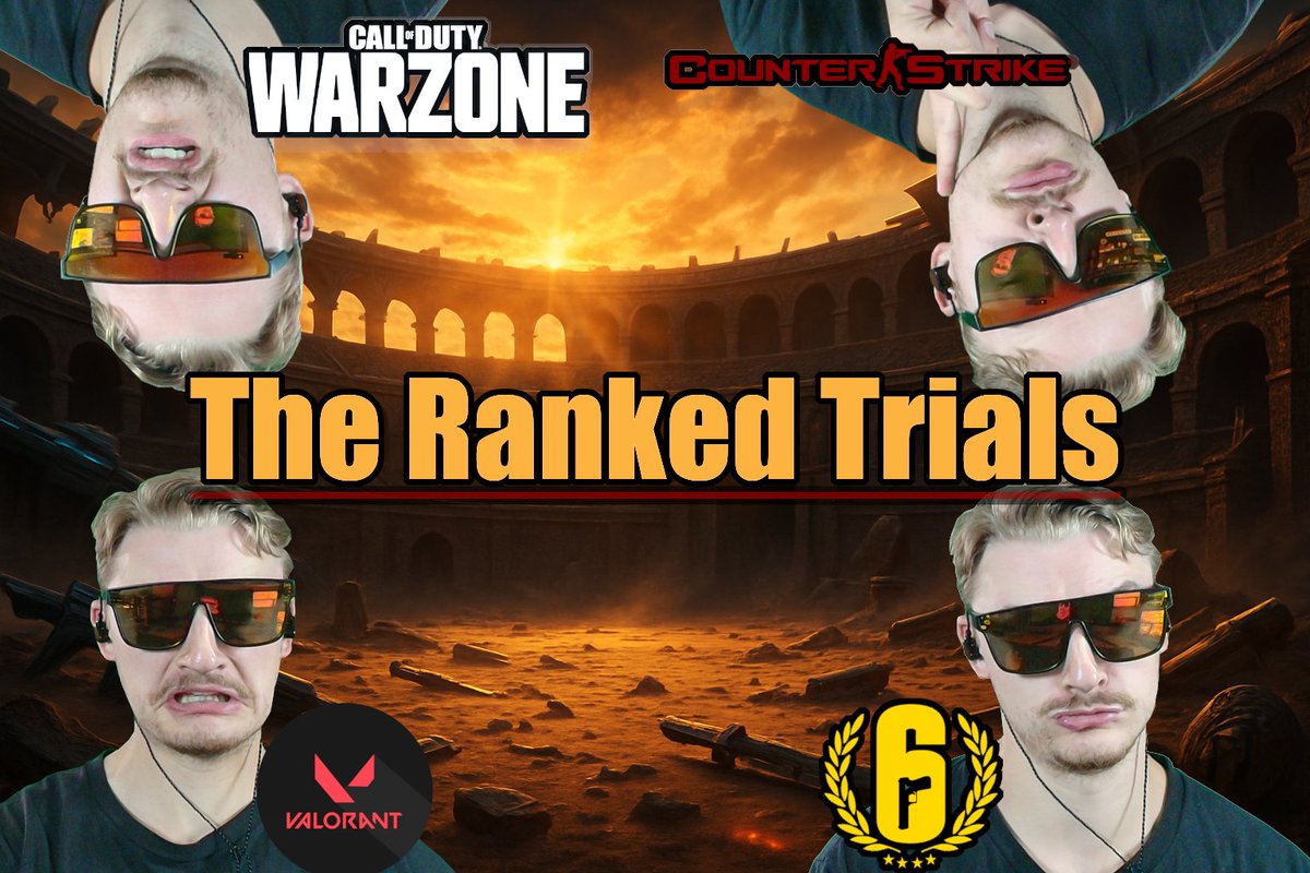Dragoon_B101's tweet image. 🟢LIVE IN 15 MINUTES!!!
⚔️- The Gladiator Gauntlet - Fortnite Solo
🎮- Siege X - 5 Ranked Games
⚡- CS2 Wingman Grind - 5 Wins
⭐- Valorant - 5 Ranked games
🔱- Warzone - TO FINISH OFF THE NIGHT
Dragoon’s Colosseum - The Ranked Trials - Siege X, CS2, Valorant, Warzone
#cs2…