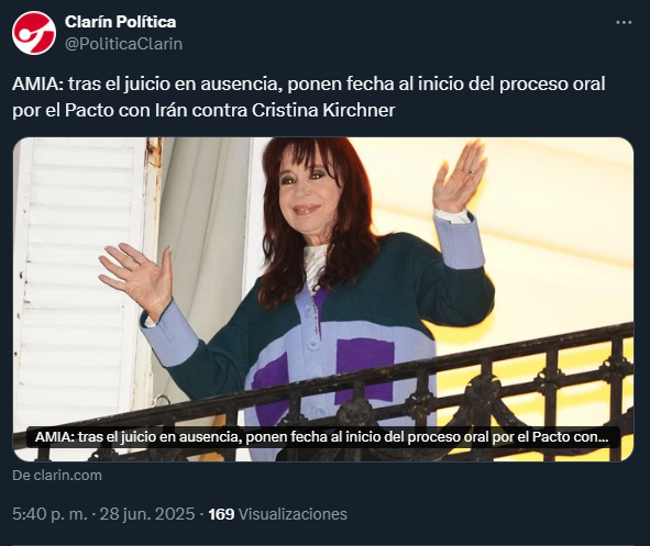 GordoLeyes's tweet image. 🚨CFK MUERE PRESA🚨

Se aproxima el juicio oral a Cristina por traición a la Patria por el pacto con Irán. Se le suma al juicio oral por la "causa cuadernos", que empieza en noviembre, y la causa Hotesur, que también destruye a Máximo.
Además, Parrilli y Tailhade a juicio por…