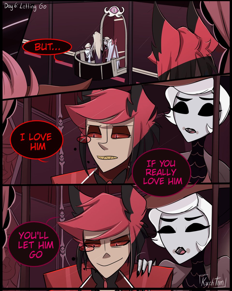 KacchTnm's tweet image. Day 6: Letting Go ๐๐ฆ
Alastor will have to live with it.. ๐
#HazbinHotel #radioapple #RadioAppleWeek2025