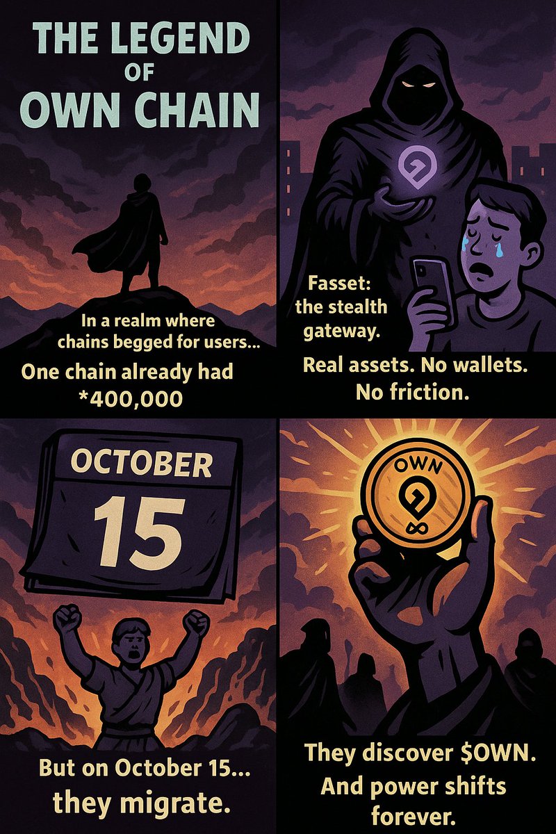 stephcrypt1's tweet photo. 400k users. $370M monthly. No wallets. No gas. No idea they’re on-chain.

on October 15… they migrate
on October 31… they discover $OWN

and nothing will be the same.

@own_xyz #TheyDontKnow #OwnChain #OwnYourOrigin #IYKYK 👁️ https://t.co/5avfceAdgK