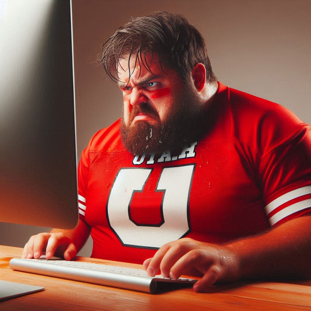 TotalBlueSports's tweet photo. Ute fans: “Don’t go to BYU they’ll kick you out if you break the honor code.”

Also Ute fans: “You broke the honor code! Kick him out!” https://t.co/yCj5yrjyM7