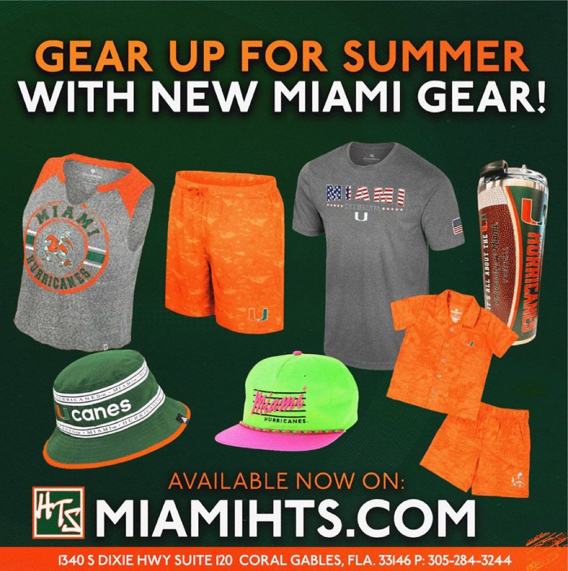 Get summer-ready with fresh gear and showcase Miami style with new pieces from @MiamiHTS 🔥 Shop online or visit them in-store now!
miamihts.com/collections/mi…