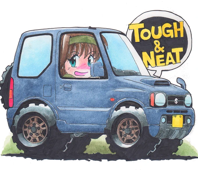 おはようございます。 #お前ら自分の愛車の絵描いてみろ 現時点ではこんな感じ。