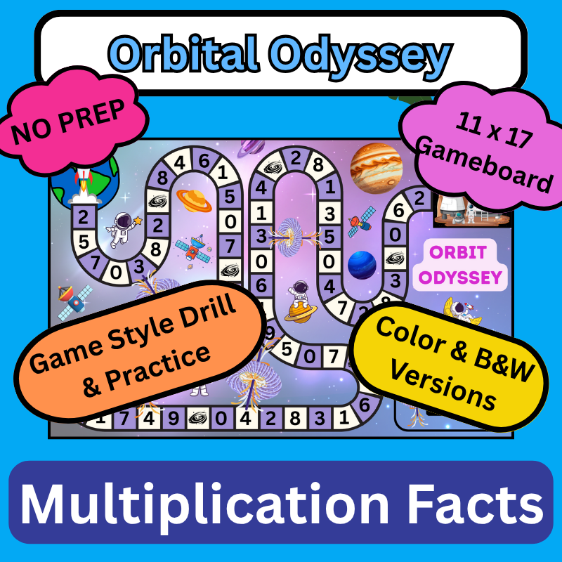 arcole82's tweet photo. Orbit Odyssey: A Galactic Multiplication Adventure! No Prep Printable GameBoard https://t.co/XTKKQbeC9k https://t.co/eERiFZG6xs