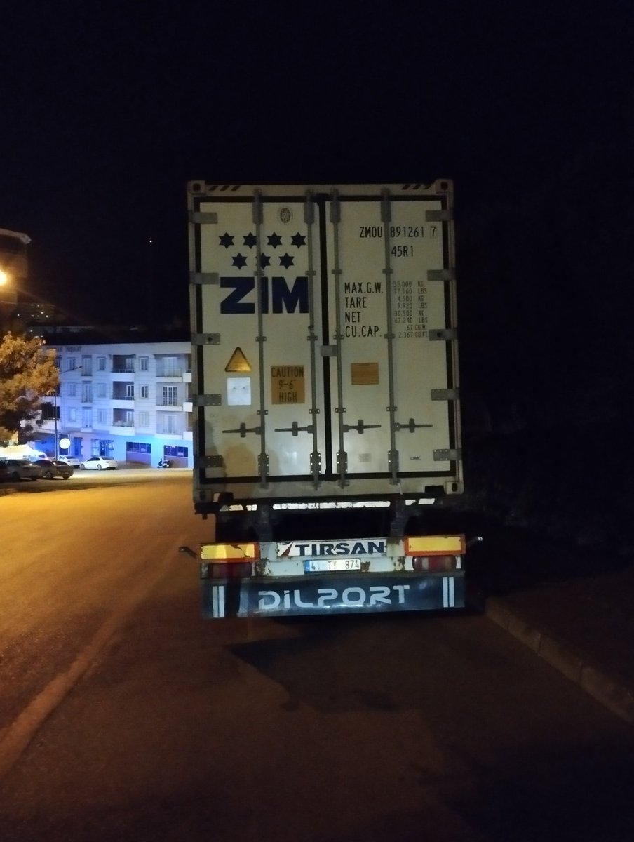 Yalan burası Bilecik İsrail Firması Zim şirketinin tırı