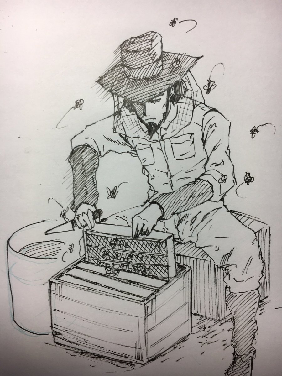 養蜂園で働く次元大介
 #ルパン三世 